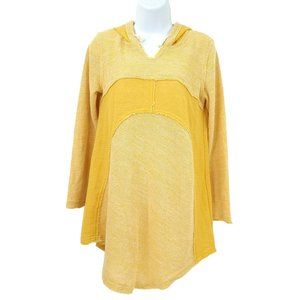 Hayden Girls Pullover Hoodie Tunic Top Sz XL Yellow Gold Long Sleeve Lightweight